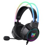 Casque de jeu filaire avec microphone x15 pro, pour pc, xbox, ps4, son surround, musique, rvb, 3. 5 mm, ...