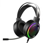 Casque de jeu professionnel rose avec microphone, pour pc, ordinateur, son surround 7. 1, lumi�re rgb ...