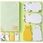 Cat sticky notes set, 300 feuilles mini note autocollantes animaux mignons notes autocollantes feuilles ...