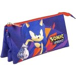 Cerd life's little moments trousse 3 compartiments sonic prime - rouge et bleue - 22, 5x2x11, 5 cm - ...