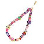 Cha�ne de perles color�es en c�ramique pour t�l�phone portable, cordon en nylon, fait a la main, anti ...