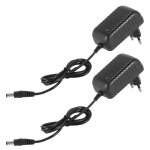 Chargeur d'alimentation, 2 adaptateurs, ac 100 - 240v, a, dc 9v, 2a, convertisseur, prise ue