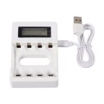 Chargeur de batterie usb avec ecran lcd a 4 fentes, rechargeable aa / aaa / ni - cd / ni - mh