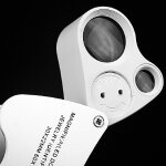 Chaude 2 en 1 30x 60x illuminati loupe verre loupe double lentille lam bijoux outil d'�valuation