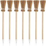 Checarzhn - - no1 - lot de 12 balais de sorcire en bois hb - pour enfants - manche a balai - pour fte ...