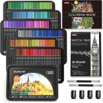Checarzhn - - no1 - 174 crayon de couleurs professionnel, crayon de couleur avec livre de coloriage, ... Checarzhn - - no1 - 174 crayon de couleurs professionnel, crayon de couleur avec livre de coloriage, ...