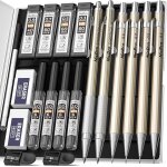 Checarzhn - - no1 - 6 pices mtal porte - mines 0. 3, 0. 5, 0. 7, 0. 9, 2mm (4b 2b hb 2h), art crayon ...