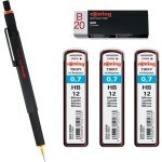 Checarzhn - - no1 - porte - mine 800 0, 7 mm 1904446  noir 3 recharges de mine tikky hb  0, 7 mm gomme ...
