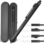 Checarzhn - - no1 - stylo multi couleurs et porte mine 4 en 1, stylo a bille et crayon mcanique, 3 pointes ...