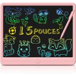 Checarzhn - - no1 - tableau d'criture lcd pour enfants, tablette d'criture a ecran color de 15 pouces ...