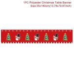 Chemin de table de nol en feuilles enrichies de carthame, nappe de dcoration, cadeaux de nouvel an ...