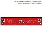 Chemin de table de nol en feuilles enrichies de carthame, nappe de dcoration, cadeaux de nouvel an ...