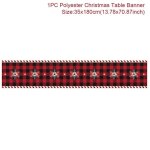 Chemin de table de nol en feuilles enrichies de carthame, nappe de dcoration, cadeaux de nouvel an ...