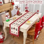 Chemin de table de nol en feuilles enrichies de carthame, nappe de dcoration, cadeaux de nouvel an ...
