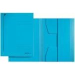 Chemise 3 rabats a5 18, 6 x 25 carton 320g bleu