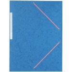 Chemise 3 rabats a elastiques. coloris : bleu. carte lustr�e 7 / 10 eme. 600g