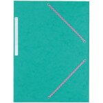 Chemise 3 rabats a elastiques. coloris : vert. carte lustr�e 7 / 10 eme. 600g