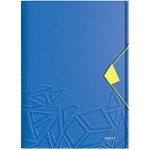 Chemise 3 rabats - leitz - a4 - plastique souple - bleu - 150 feuilles max