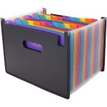 Chemise accord�on noire avec 24 pochettes pour documents a4 et lettre, pouvant contenir jusqu'� 3 000 ...