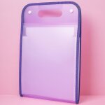Chemise accord�on violette pour documents, re�us et cartes de visite : solution de rangement portable ...