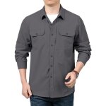 Chemises d't lgres a schage rapide pour hommes, chemises cargo de randonne, chemises en nylon, ...