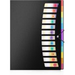 Chemise extensible a boucle magn�tique avec 24 pochettes pour documents a4, etanche et durable