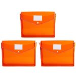 Chemise extensible grande capacit� - lot de 3, bouton - pression durable, design transparent, pochette ...