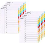 Cheng - lot de 10 intercalaires a4 - 12 pices - 12 couleurs - intercalaires pour classeurs a4 - 11 trous ...