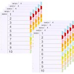 Cheng - lot de 10 intercalaires a4 10 couleurs 10 intercalaires en papier cartonné inscriptibles 11 trous ... Cheng - lot de 10 intercalaires a4 10 couleurs 10 intercalaires en papier cartonné inscriptibles 11 trous ...