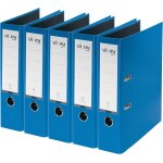 Cheng - 10551035 lot de 5 classeurs a4 en carton avec couverture en plastique, largeur de dos 80 mm, ...