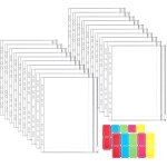 Cheng - 20 pices pochette porte document a4 perforee, 11 trous chemise plastique a4 pochette de classement ...