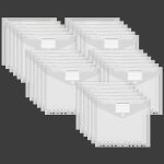 Cheng - lot de 30 porte - documents a4 etanches - 11 bords perfors - avec poche pour etiquette - pour ...