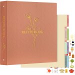 Cheng - grand classeur de recettes rigide 3 anneaux, classeur souple avec 8 intercalaires et 2 autocollants, ... Cheng - grand classeur de recettes rigide 3 anneaux, classeur souple avec 8 intercalaires et 2 autocollants, ...