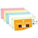 Cheng - - intercalaires recyclés, lot de 200, forme trapèze, 5 couleurs, perforés - certifiés ange bleu, ... Cheng - - intercalaires recyclés, lot de 200, forme trapèze, 5 couleurs, perforés - certifiés ange bleu, ...