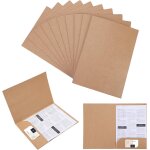 Chenquansarl - lot de 10 porte - documents a4 en papier kraft avec fente pour cartes pour bureau, ecole, ...