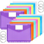 Chenquansarl - lot de 14 pochette plastique a4, pochettes perfores extensibles a4 en plastique pour ...