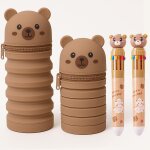 Chenquansarl - lot de 2 porte - crayons evolutifs en silicone marron - organ ur de bureau parfait pour ... Chenquansarl - lot de 2 porte - crayons evolutifs en silicone marron - organ ur de bureau parfait pour ...