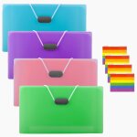Chenquansarl - lot de 4 porte - documents a6 - boîte de rangement vide - multicolore - avec 13 poches ... Chenquansarl - lot de 4 porte - documents a6 - boîte de rangement vide - multicolore - avec 13 poches ...