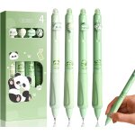Chenquansarl - lot de 4 stylos a bille effaables avec tte d'animal, thmes panda, rollers effaables, ...