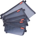 Chenquansarl - lot de 5 pochettes zippées en nylon ultra légères de tailles assorties (gris, assorti) ... Chenquansarl - lot de 5 pochettes zippées en nylon ultra légères de tailles assorties (gris, assorti) ...