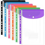 Chenquansarl - lot de 6 pochette plastiques a4, perfores extensibles pour dossiers a4, transparentes ...