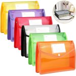 Chenquansarl - lot de 6 porte - documents a5, 6 couleurs, avec etiquette nominative et organ ur d'extension ...