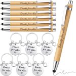 Chenquansarl - lot de 6 stylos a bille de remerciement et 6 porte - cls - cadeau de remerciement - stylo ...