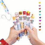 Chenquansarl - lot de 6 stylos multicolores tout en un, stylos multicolores, cadeaux de fête pour enfants, ... Chenquansarl - lot de 6 stylos multicolores tout en un, stylos multicolores, cadeaux de fête pour enfants, ...