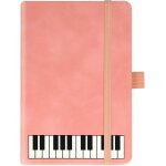 Chenquansarl - carnet de notes a6 rose en pu, petit carnet de notes portable a couverture rigide, motif ...