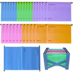 Chenquansarl - dossiers suspendus a4 - lot de 30 en polypropylne avec onglets et inserts en carte pour ...