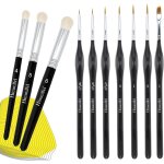 Chenquansarl - dry brush modlisme pinceaux, 7 pinceaux fin peinture + 3 drybrush pinceaux pour aquarelle, ...