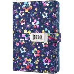 Chenquansarl - journal de voyage a5 en cuir pu avec cadenas a combinaison et porte - stylo