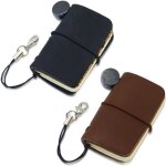 Chenquansarl - pack of 2 miniature travelers notebook 4. 8x3. 2cm(1. 9x1. 3), handmade tiny leather travels ...