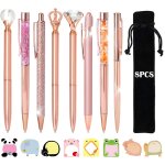 Chenquansarl - parure de stylos a bille, comprenant 8 stylo fantaisie a encre noire, 8 etui stylo en ...